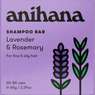ANIHANA Shampoo Bar Lavender & Rosemary Fine & Oily Hair 65g