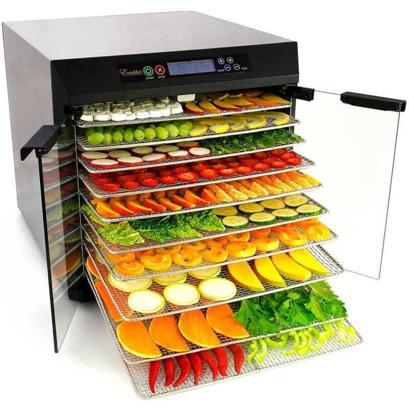 Excalibur 10 Tray Commercial Food Dehydrator with Two 99-Hour