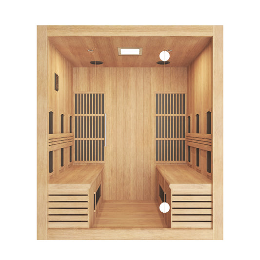 Kiva Wellness Rise 4 Person Far-Infrared Sauna with Chromotherapy Light